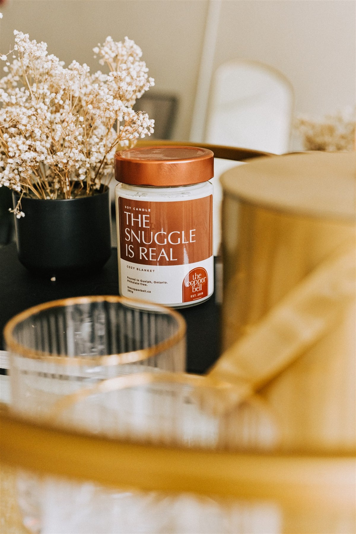 the snuggle is real candle. cozy fall candle